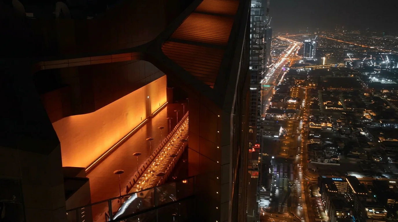 The Rooftop at Lion and city lights at night